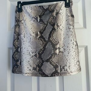 Snake print skirt